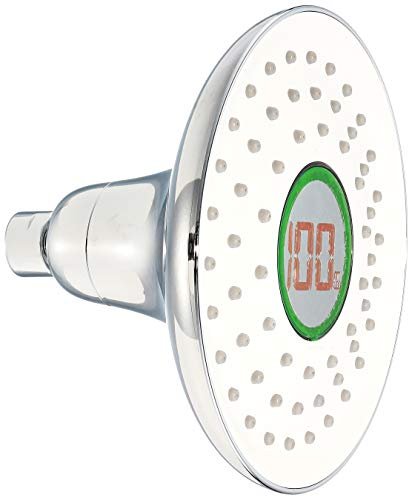 WaterHawk Smart Shower Head: Eco Friendly Water Conservation Rain 6 Inch Shower Head with Real Time Water Usage/Temperature LED Display